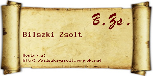 Bilszki Zsolt névjegykártya